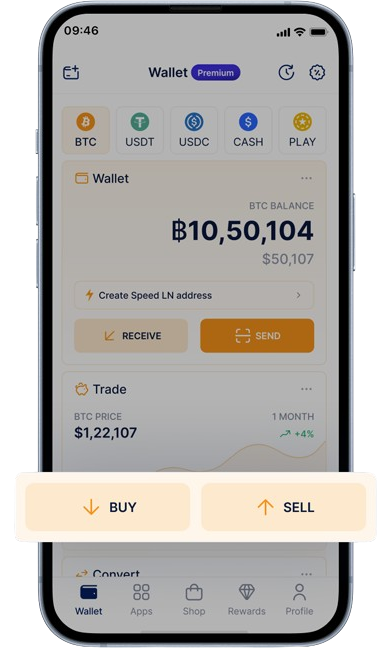 Buy & Swap in just a few taps